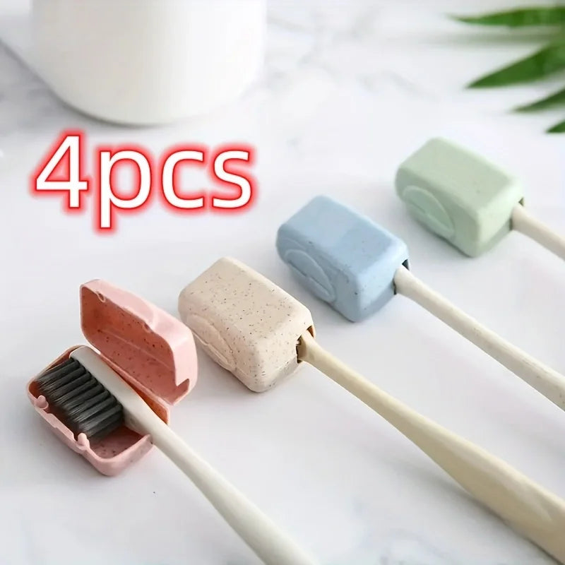 4-Piece Travel Toothbrush Cover Set