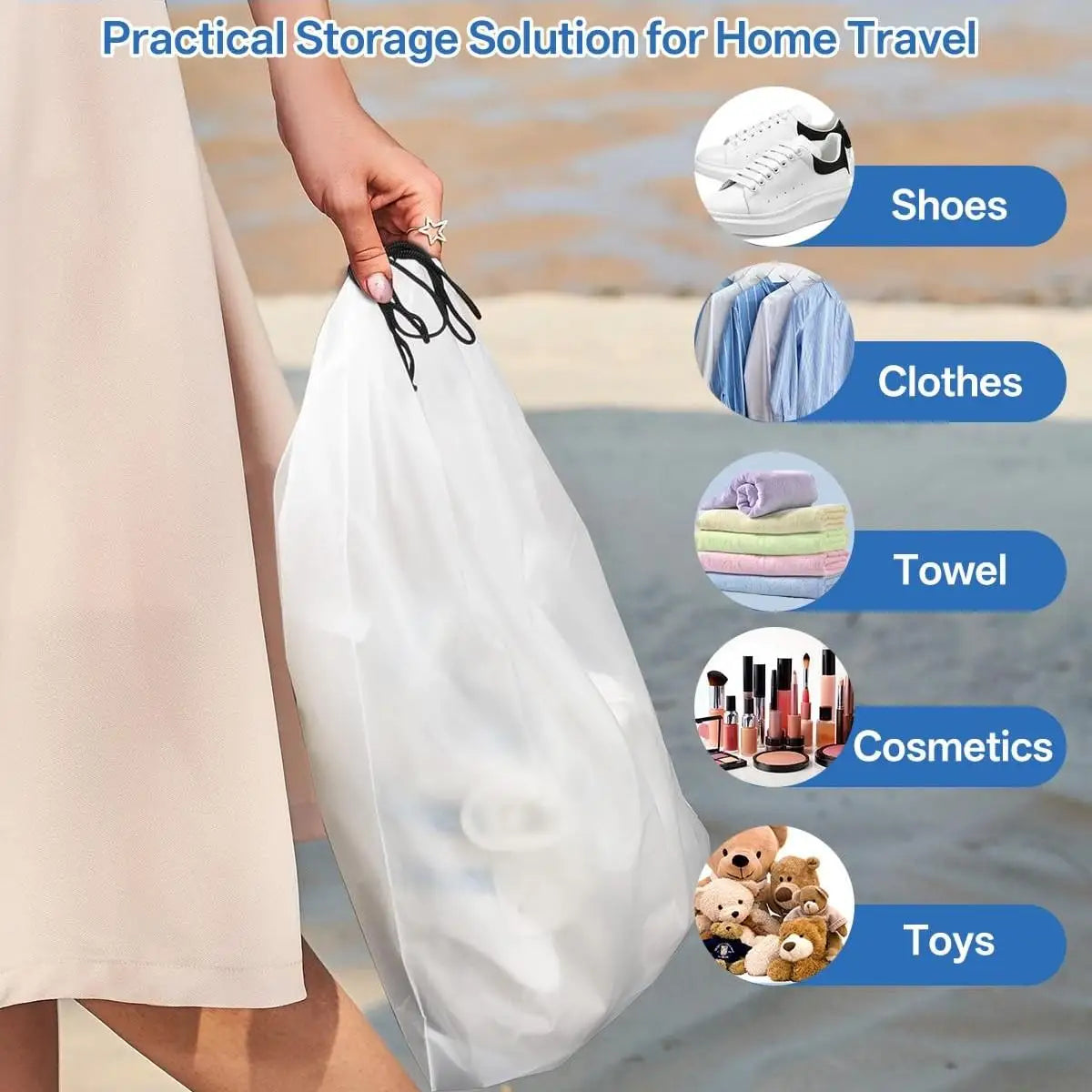10-Piece Travel Shoe Bag Set